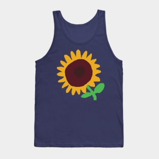 Minimal Artsy Sun Flower Tank Top